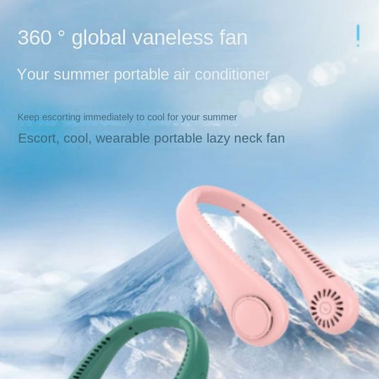 360° Portable & Rechargeable Neck Band Fan 🌬️